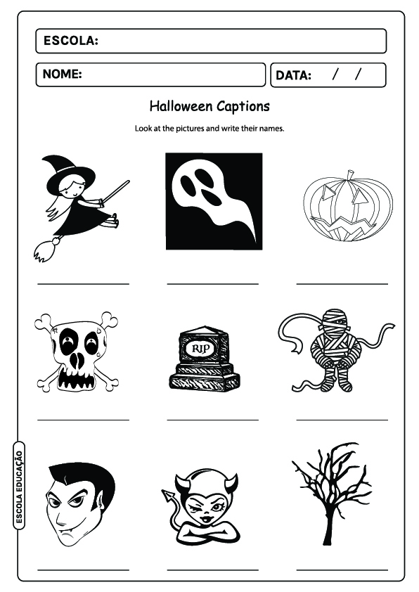 Atividades de Halloween em inglês