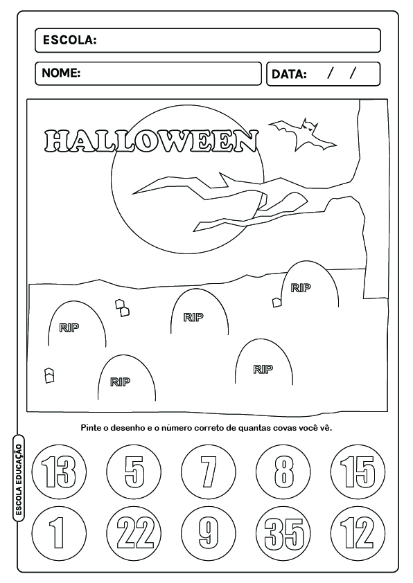 Atividades de matemática - Halloween (Dia das bruxas) - 2º ano - Nosso  Clubinho