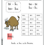 Ficha de leitura para alfabetização