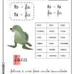 Ficha de leitura para alfabetização