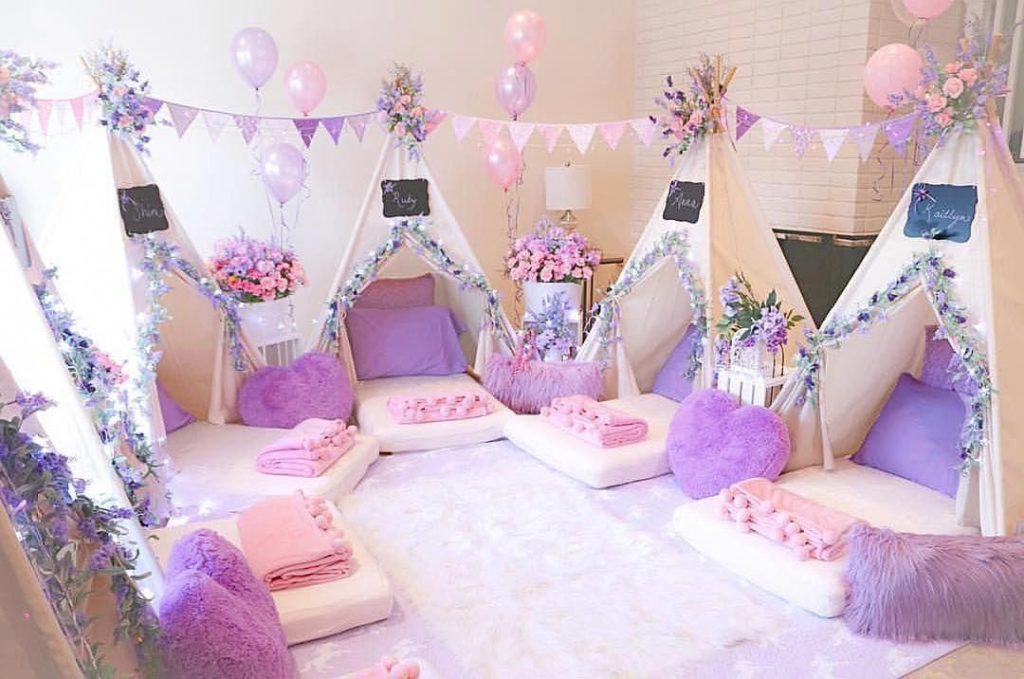 Decoração de uma festa do pijama