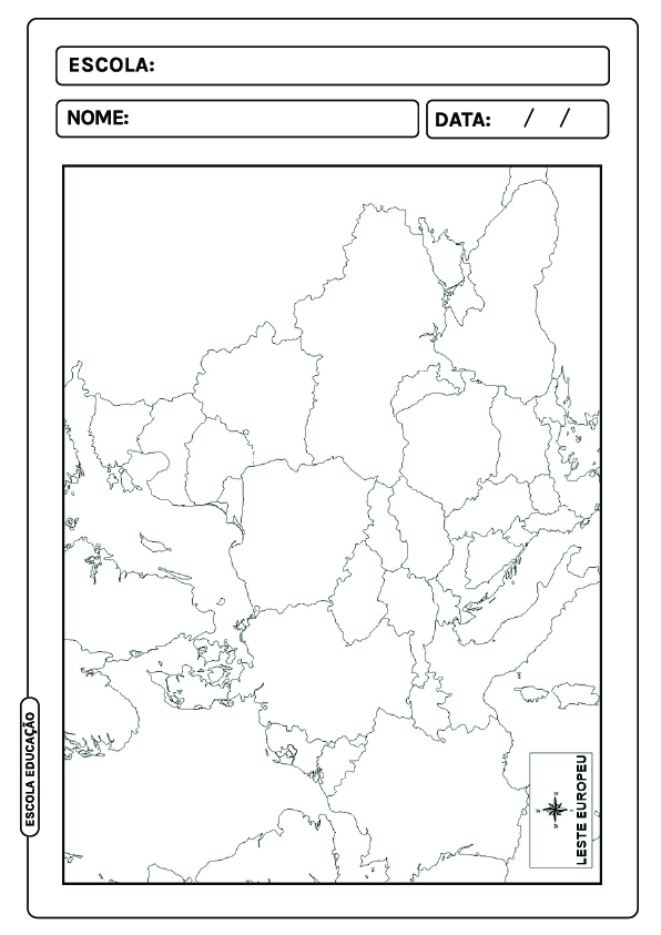 Mapa leste europeu