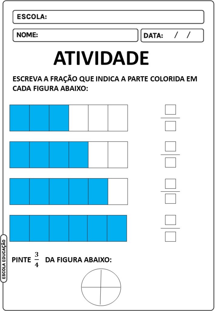 Atividade com frações