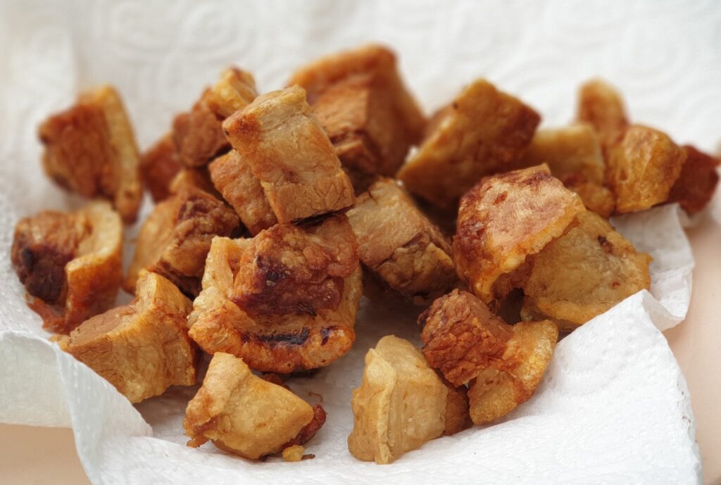 Receita de torresmo feito na Airfryer.