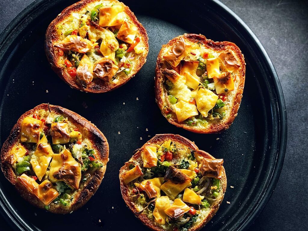 Receita de mini pizza com pão de forma