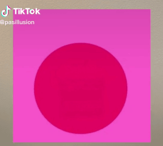 Ilusão de ótica do círculo rosa