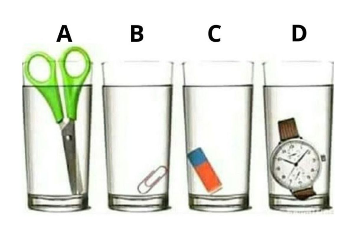Qual copo tem mais água? Você consegue dizer isso em 30 segundos?