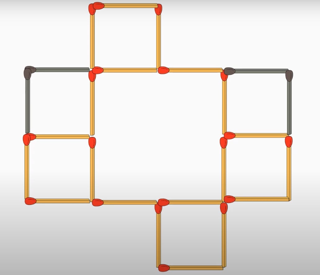 Desafio: Mova um palito e forme um quadrado