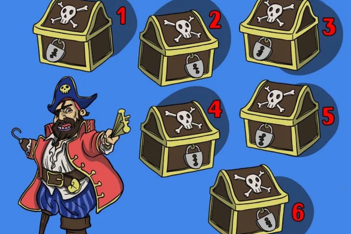 Você é capaz de ajudar o pirata a abrir o baú em 10 segundos?