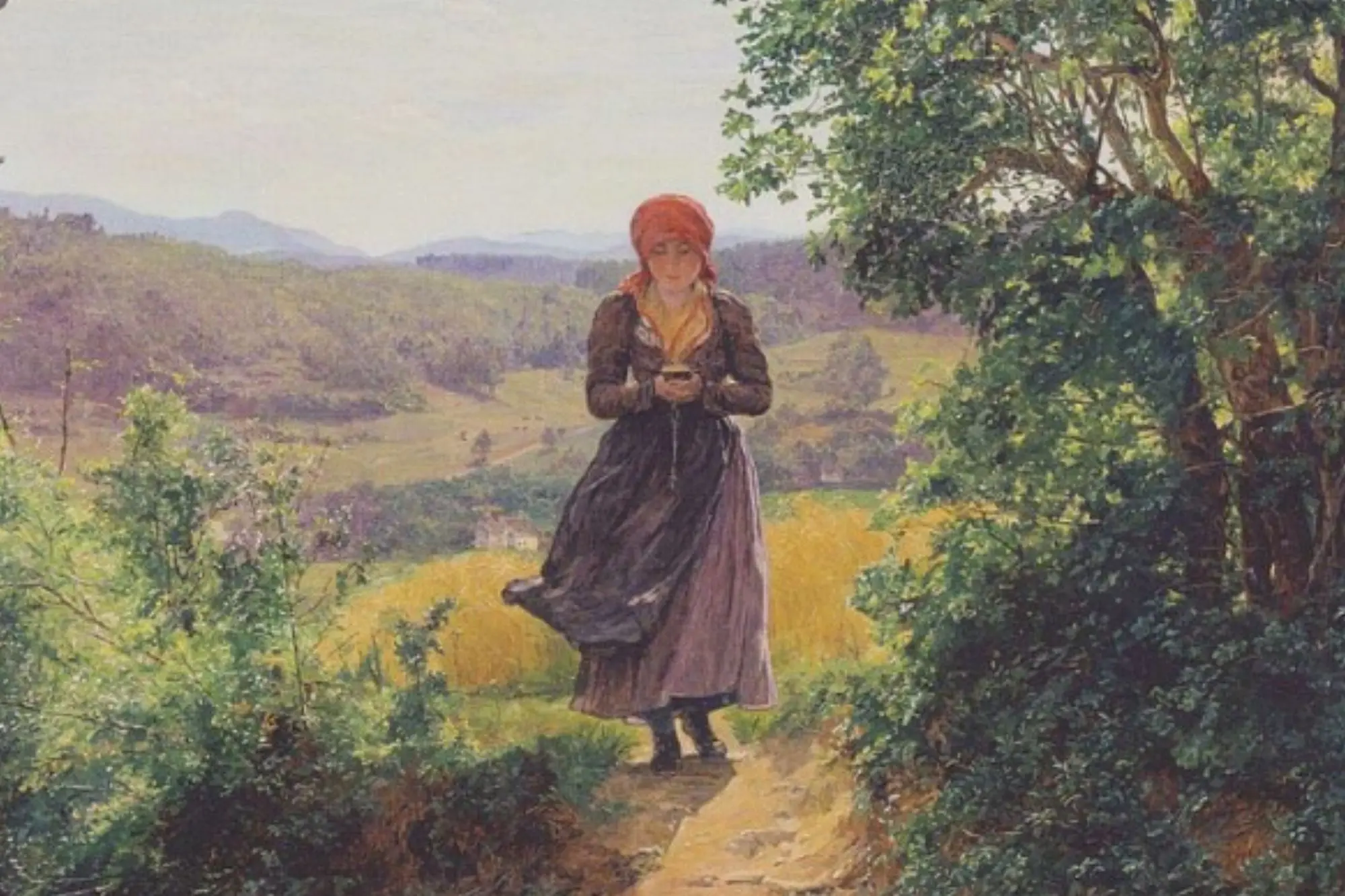Interpretação de uma pintura de 1860
