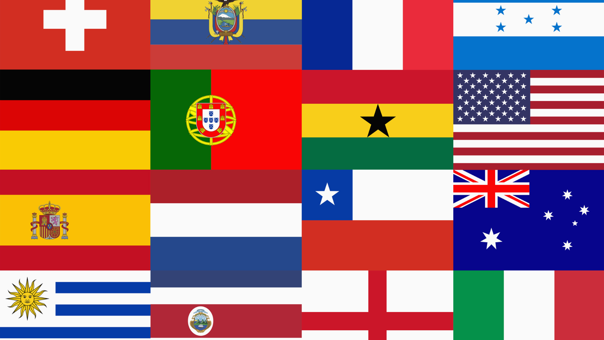 Bandeiras de países.