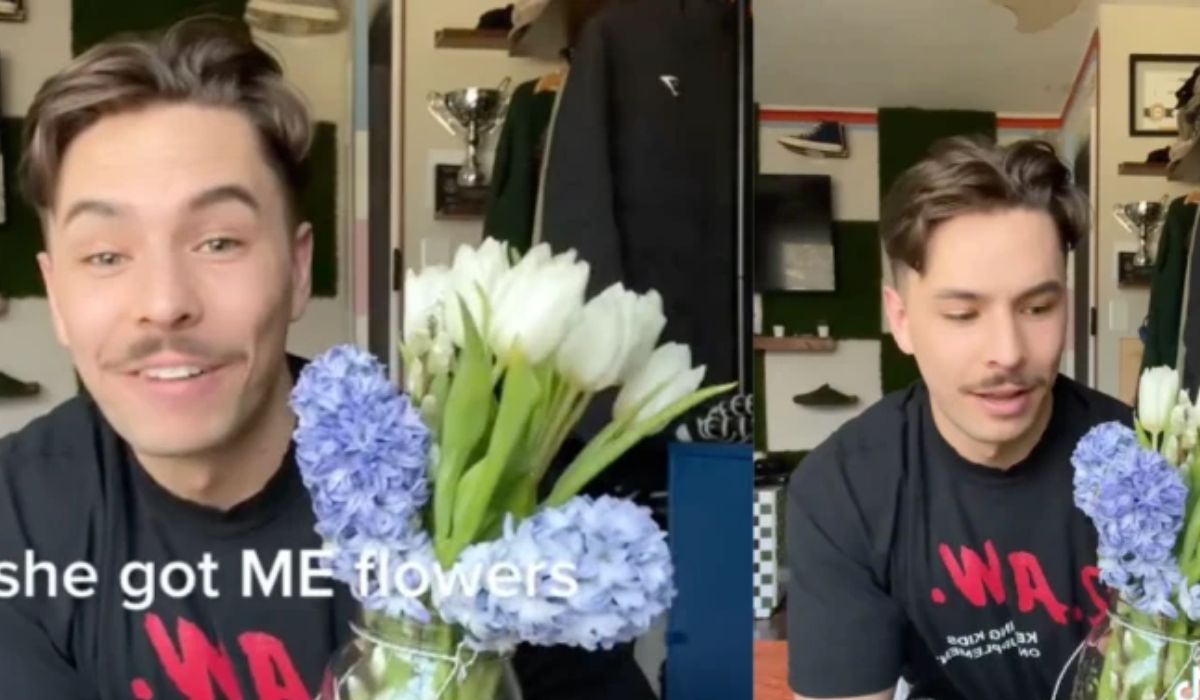 Homem fica sem palavras ao receber flores após 4 anos sem um encontro