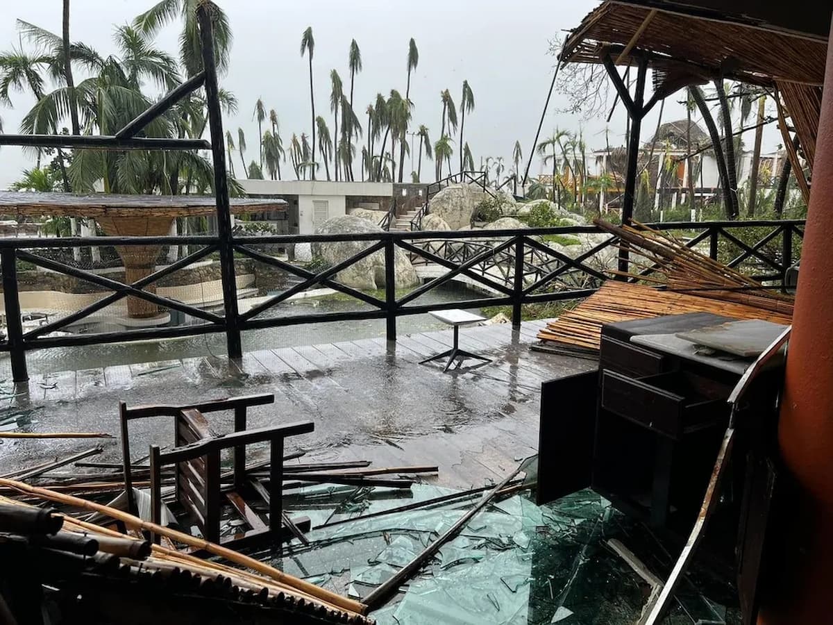 Furacão atinge hotel do 'Chaves em Acapulco', no México; confira imagens