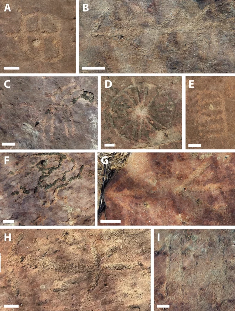Pinturas rupestres foram encontradas na Paraíba. (Imagem: Troiano et al., Scientific Reports, 2024)