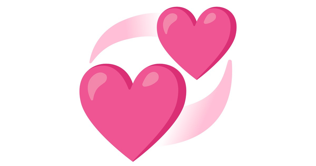 Você sabe o que significa o emoji de corações girando?