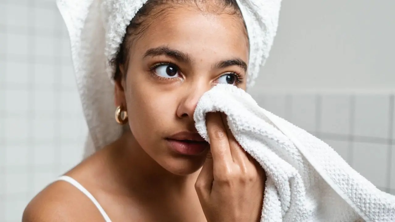 Secar o rosto com toalha de corpo faz mal à pele? Médica faz alerta