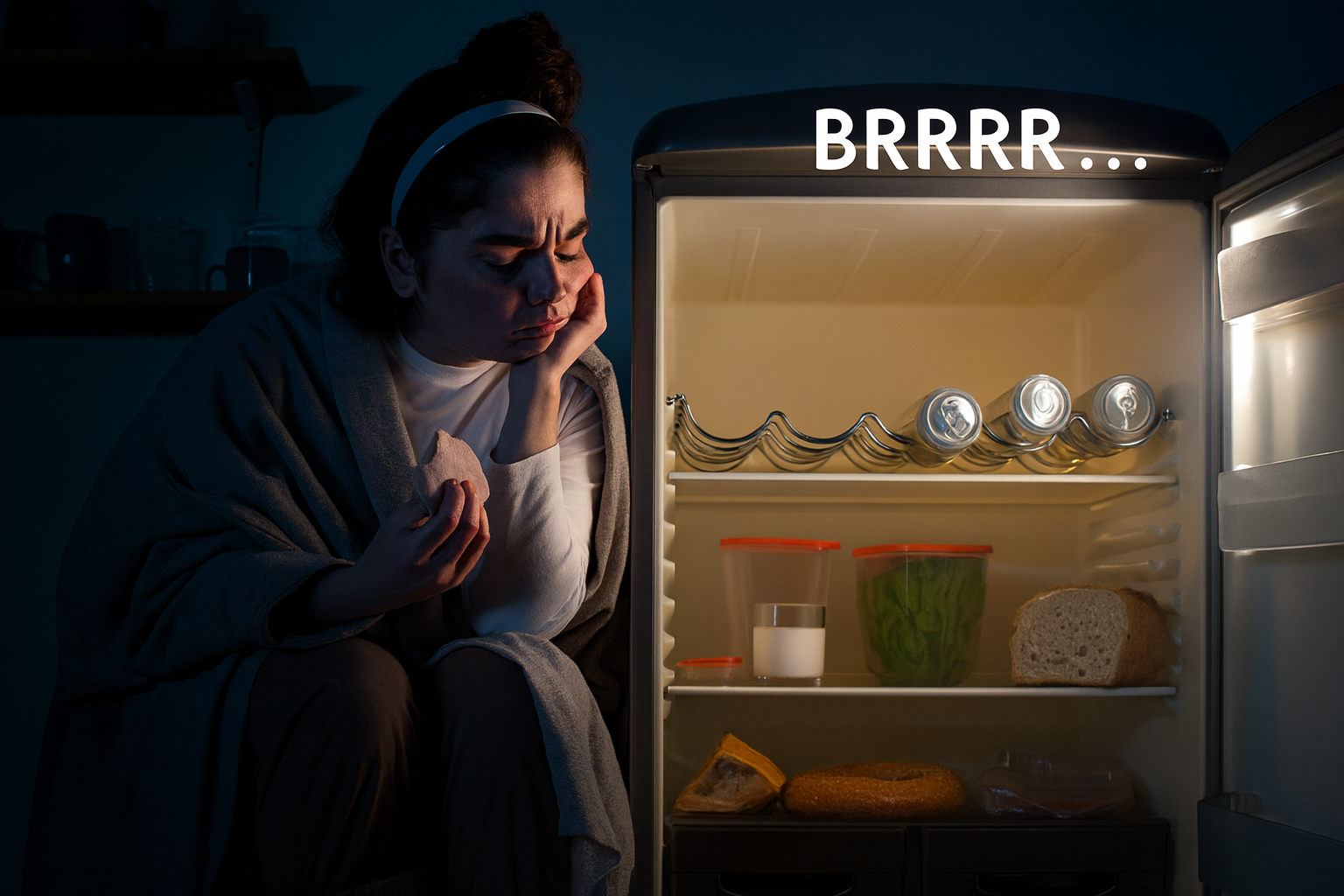 Por que a geladeira faz barulho de estalo durante a noite?